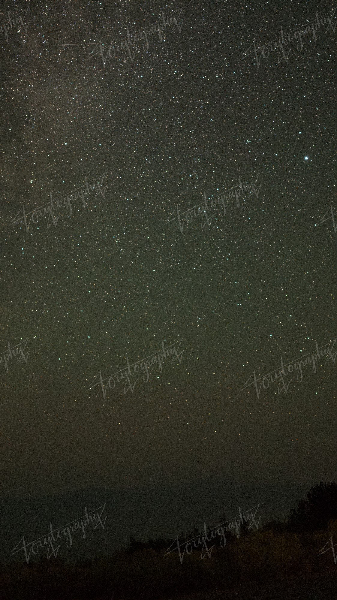 Night Sky Over the Ridge · Nature