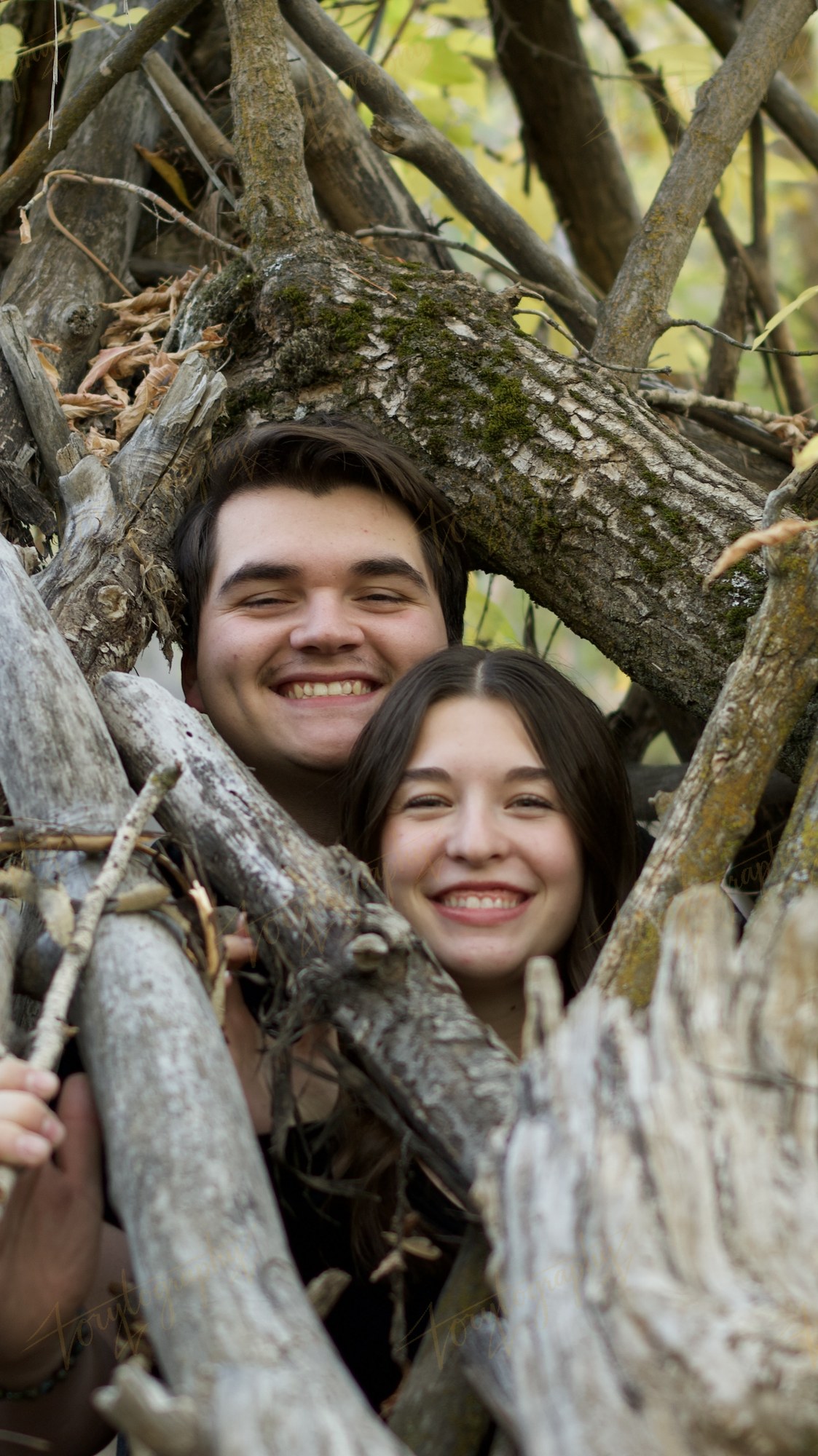 Framed in Branches · Portrait