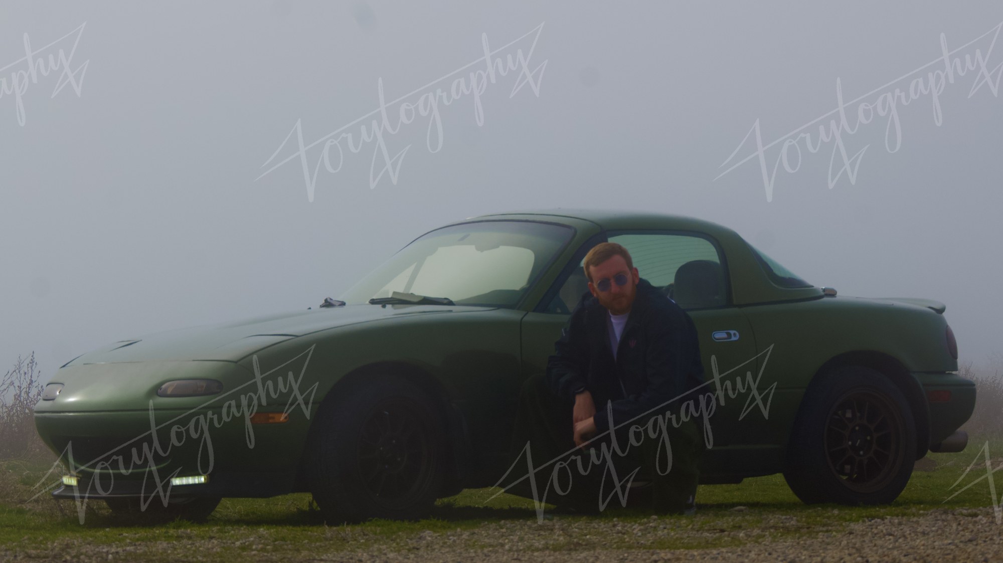 Miata in the Fog · Portrait